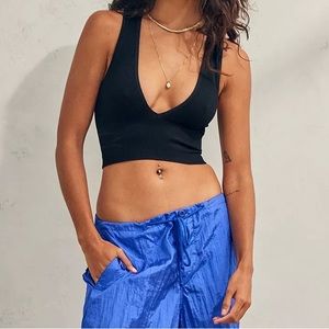 UO Josie Ribbed V-Neck Vest